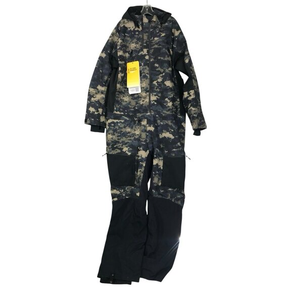 Ski-Doo Men's BC Kona One-Piece Suit Size XL Black with Graphics Camo Snowmobile - Picture 1 of 16